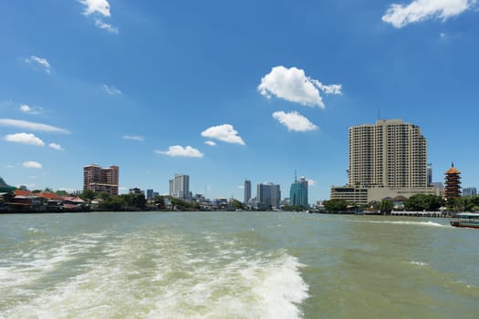 Chao Phraya River,Bangkok,Boat trip in the capital of Thailand