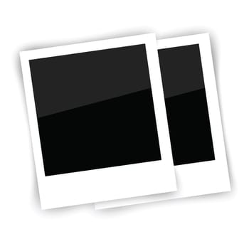 colorful illustration with photo frames for your design