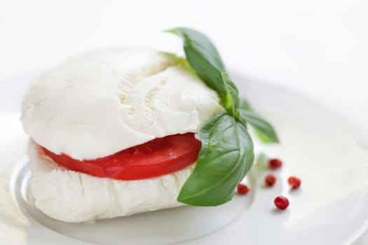 Italian Buffalo Mozzarella with Basil and Tomato