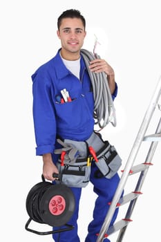 Tradesman with his tools