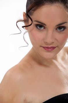 Close-up of an attractive brunette
