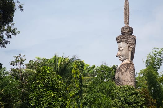 Buddhist sculpture,spiritual architecture at Nong Khai in Thailand