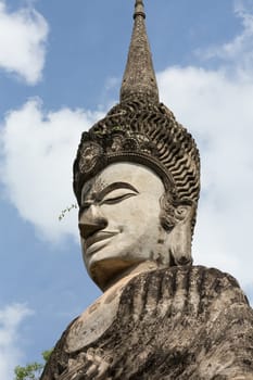 Buddhist sculpture,spiritual architecture at Nong Khai in Thailand