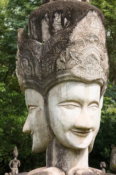 Buddhist sculpture,spiritual architecture at Nong Khai in Thailand