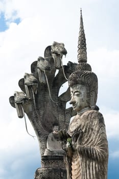 Buddhist sculpture,spiritual architecture at Nong Khai in Thailand