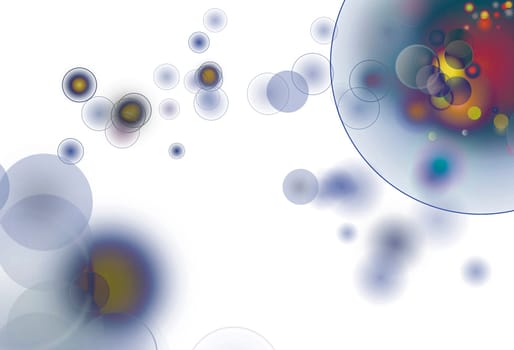 Cell nucleus structures abstract
