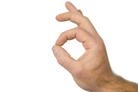 A hand indicates a sign of good