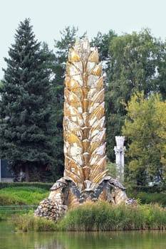 Fountain spike in Moscow at the Exhibition of Economic Achievements Exhibition
