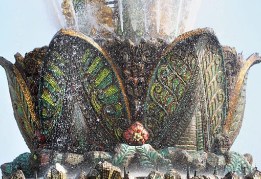 Fountain Stone flower exhibition in Moscow at ENEA