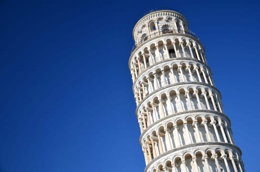The famous Leaning Tower on Square of Miracles in Pisa, Tuscany - Italy