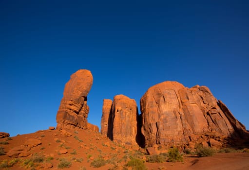 Monument Valley The Thumb Cly Camel Butte National park Utah
