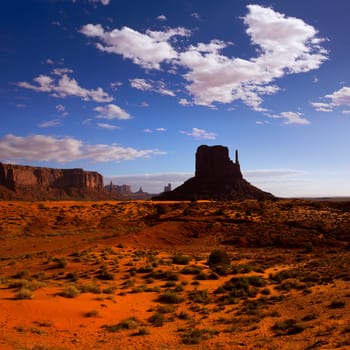 Monument West Mitten Butte in morning Utah National Park