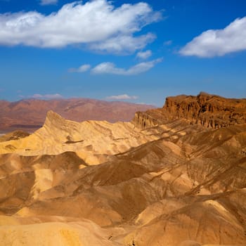 Death Valley National Park California Zabriskie point eroded mudstones