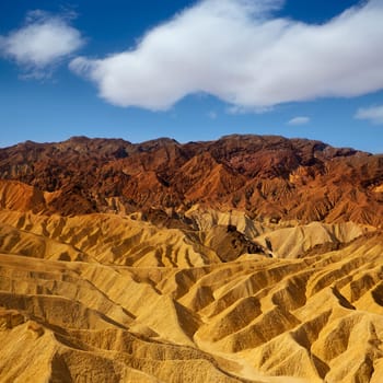 Death Valley National Park California Zabriskie point eroded mudstones