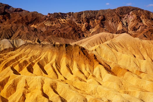 Death Valley National Park California Zabriskie point eroded mudstones