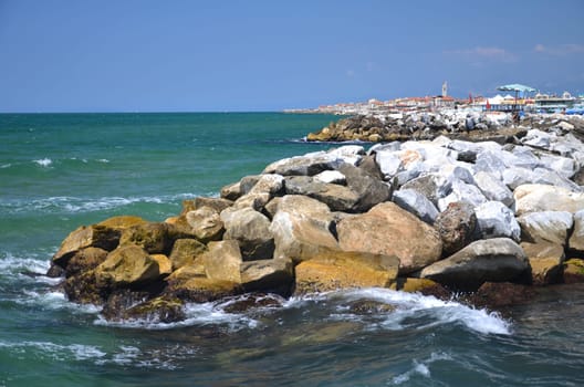 Picturesque view on beautiful beach in Marina di Pisa, Tuscany – Italy