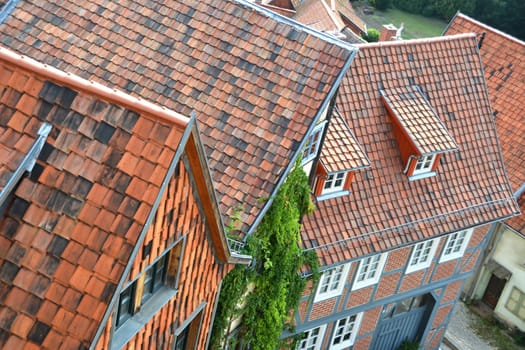 above the rooftops of Quedlinburg