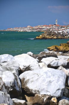 Picturesque view on beautiful beach in Marina di Pisa, Tuscany – Italy