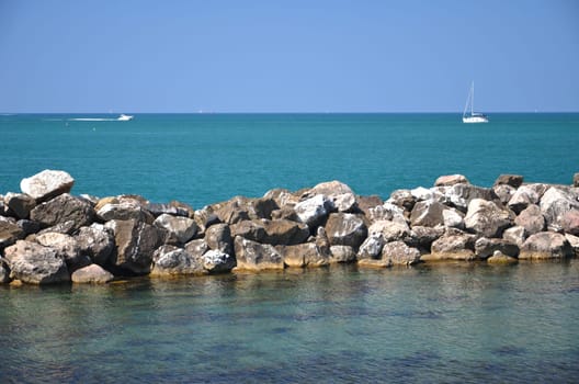 Picturesque view on beautiful beach in Marina di Pisa, Tuscany – Italy