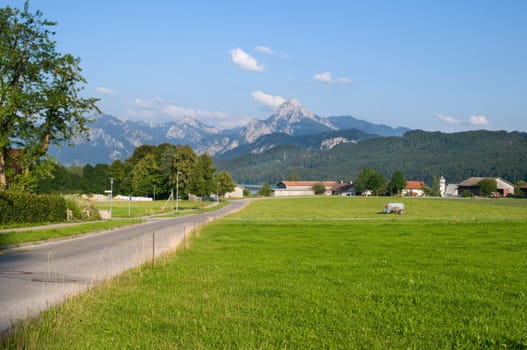 Landscape view in the Allgäu