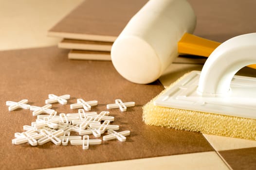 Variety of flooring tools