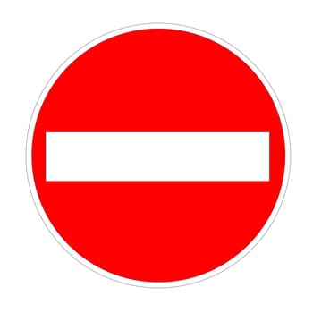 Forbidden sign isolated in white background