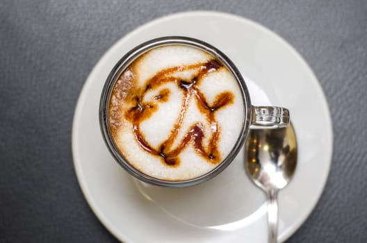 coffee decorated with a fish