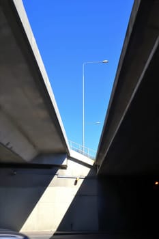 Motorway bridge in a suburb of Prague