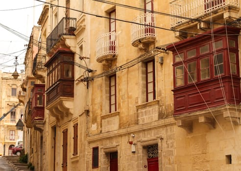 Street in Birgu (Vittoriosa), Malta