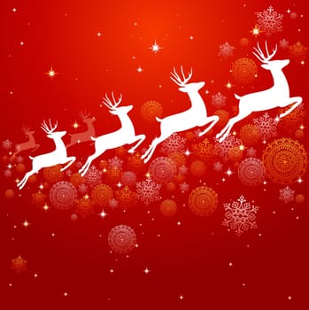 Cute vintage Christmas decoration elements background. EPS10 vector file organized in layers for easy editing.