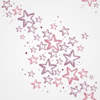 Merry Christmas hand drawn star shapes seamless pattern background. EPS10 vector file organized in layers for easy editing.