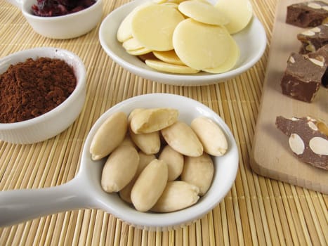 Ingredients for homemade chocolate