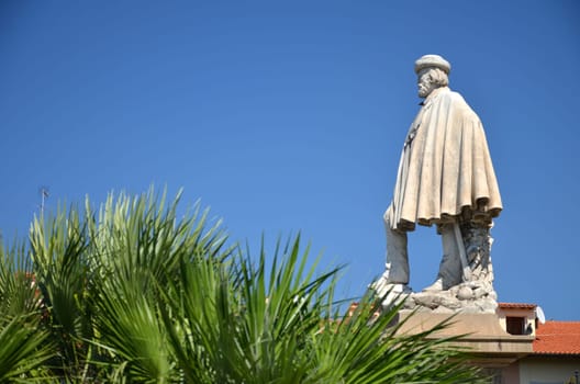 The statue of Giuseppe Garibaldi in Livorno, Italy