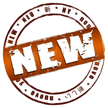 Illustration of a stamp to use for presetations,as an icon or symbol