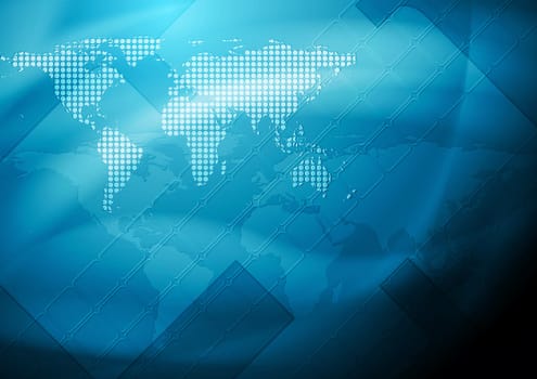 Abstract blue technology background. Vector design eps 10. Gradient mesh included