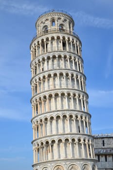 The famous Leaning Tower on Square of Miracles in Pisa, Tuscany - Italy
