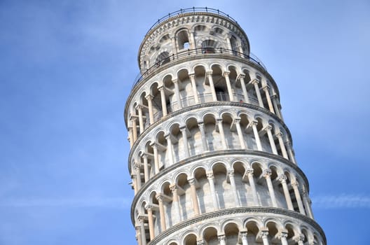 The famous Leaning Tower on Square of Miracles in Pisa, Tuscany - Italy