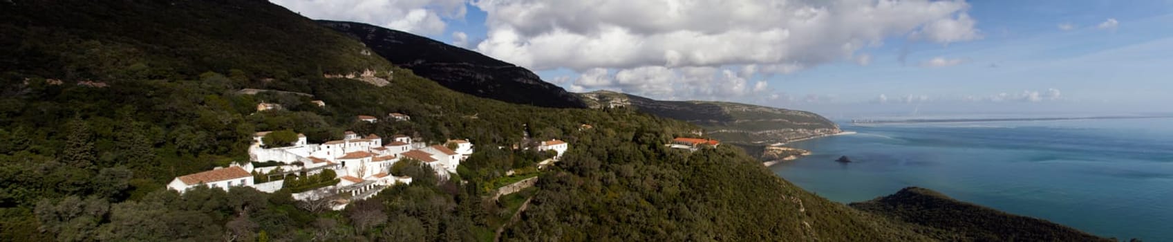 Beautiful landscape view of the National Park Arrabida in Portugal.