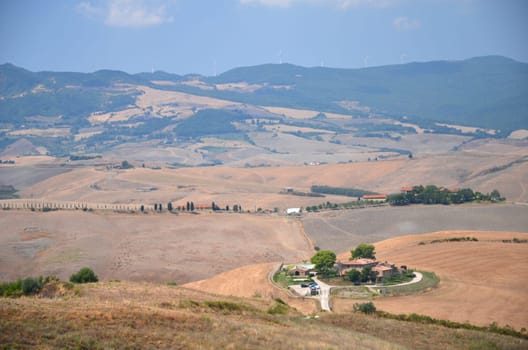 Beautiful picturesque landscape of countyside in Tuscany, Italy