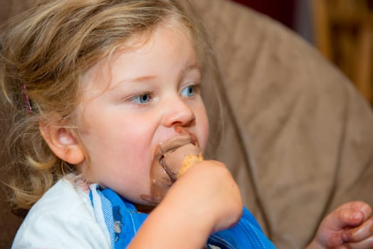 Child is Eating Ice cream