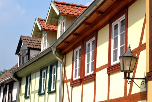 Half-timbered houses on the Münzenberg in Quedlinburg