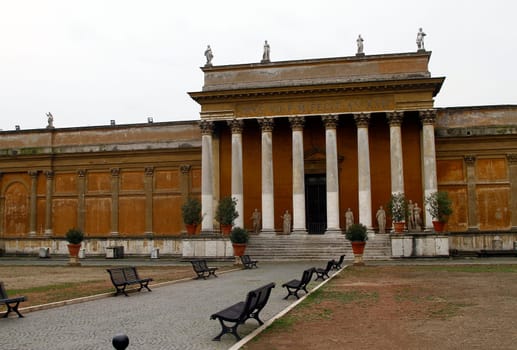 View of the Courtyard of the Pinecone at Vatican Museums.