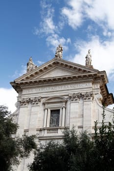 View of the Palatino ruins located in Rome, Italy.