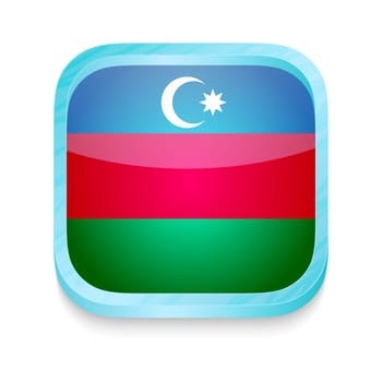 Smart phone button with Azerbaijan flag