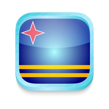 Smart phone button with Aruba flag