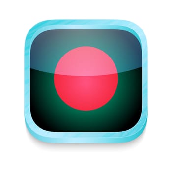 Smart phone button with Bangladesh flag