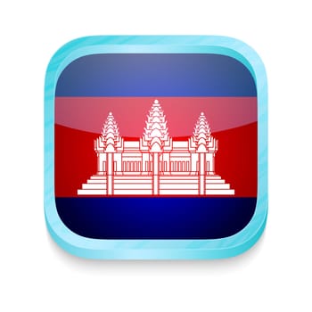 Smart phone button with Cambodia flag