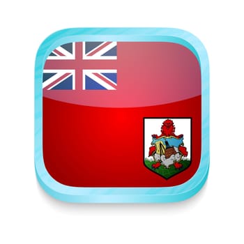 Smart phone button with Bermuda flag