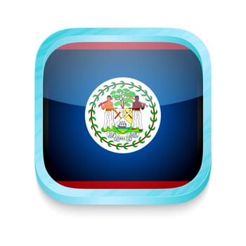 Smart phone button with Belize flag