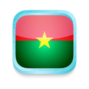 Smart phone button with Burkina Faso flag